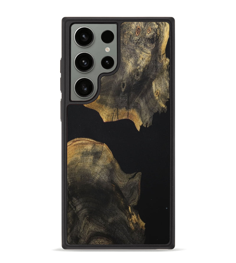 Galaxy S23 Ultra Wood+Resin Phone Case - Christian (Pure Black, 711774)