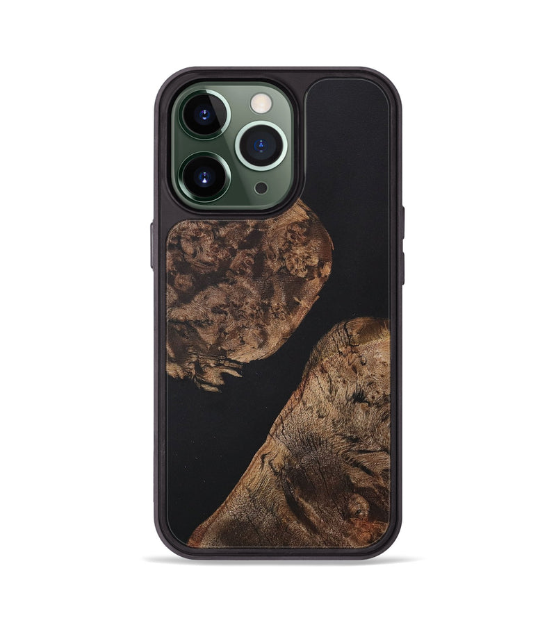 iPhone 13 Pro Wood+Resin Phone Case - Rudolph (Pure Black, 711775)