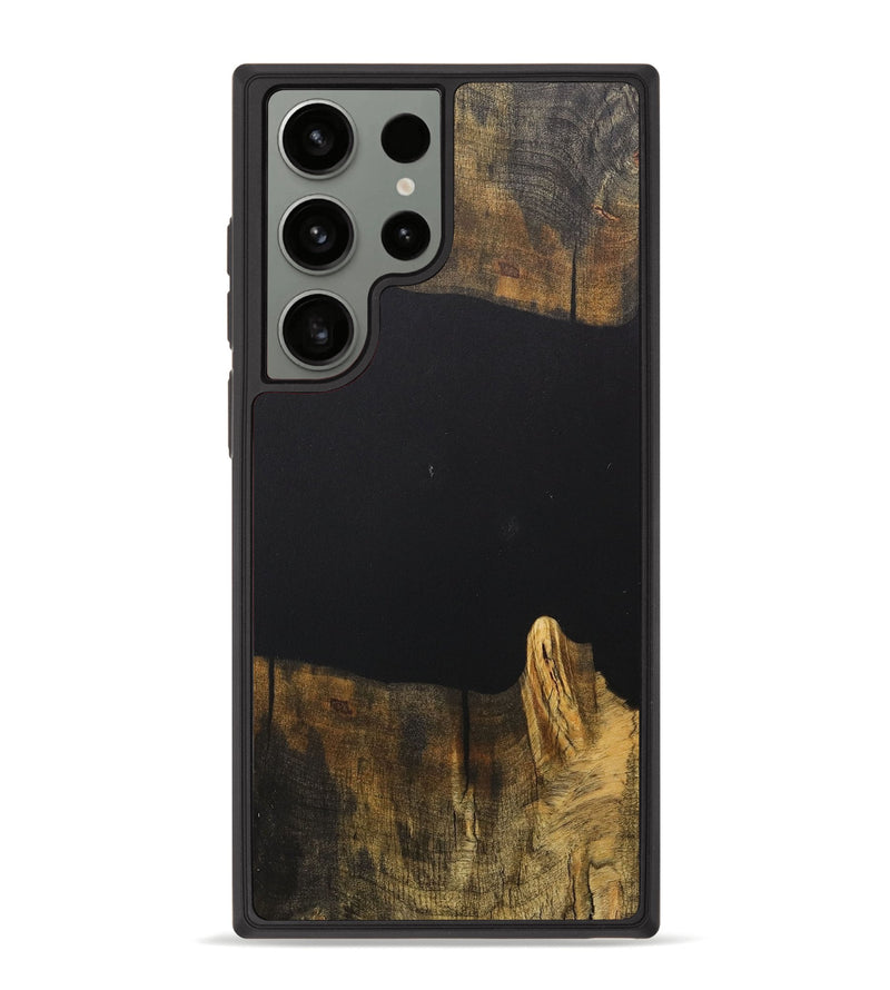 Galaxy S23 Ultra Wood+Resin Phone Case - Gordon (Pure Black, 711780)