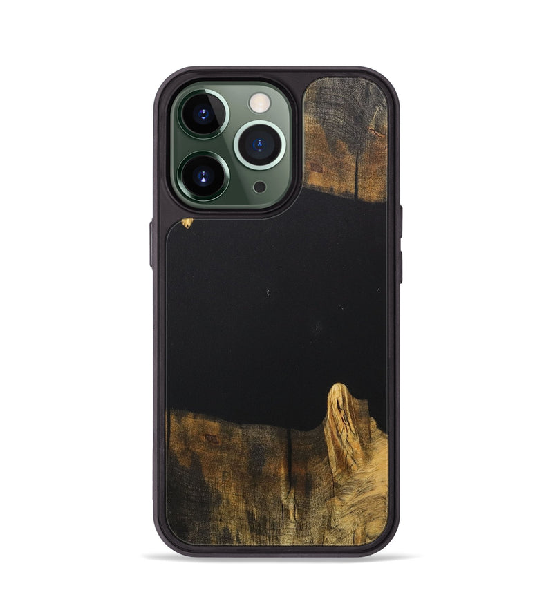 iPhone 13 Pro Wood+Resin Phone Case - Gordon (Pure Black, 711780)