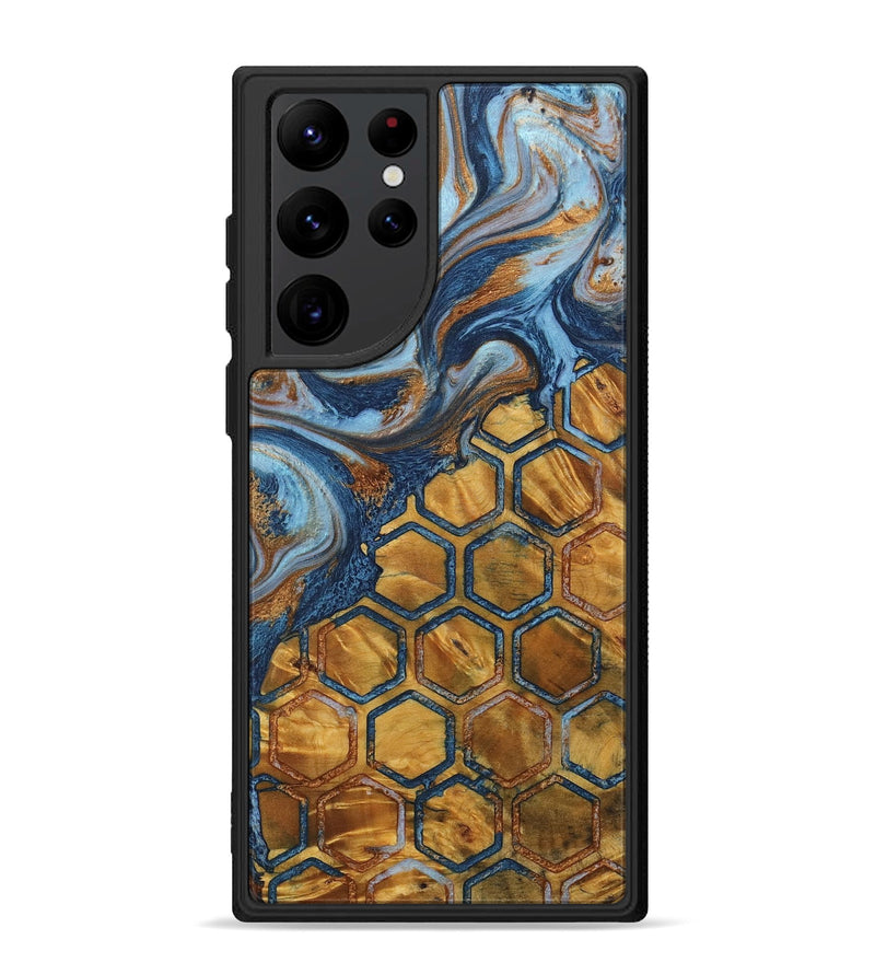 Galaxy S22 Ultra Wood+Resin Phone Case - Carolyn (Pattern, 711821)