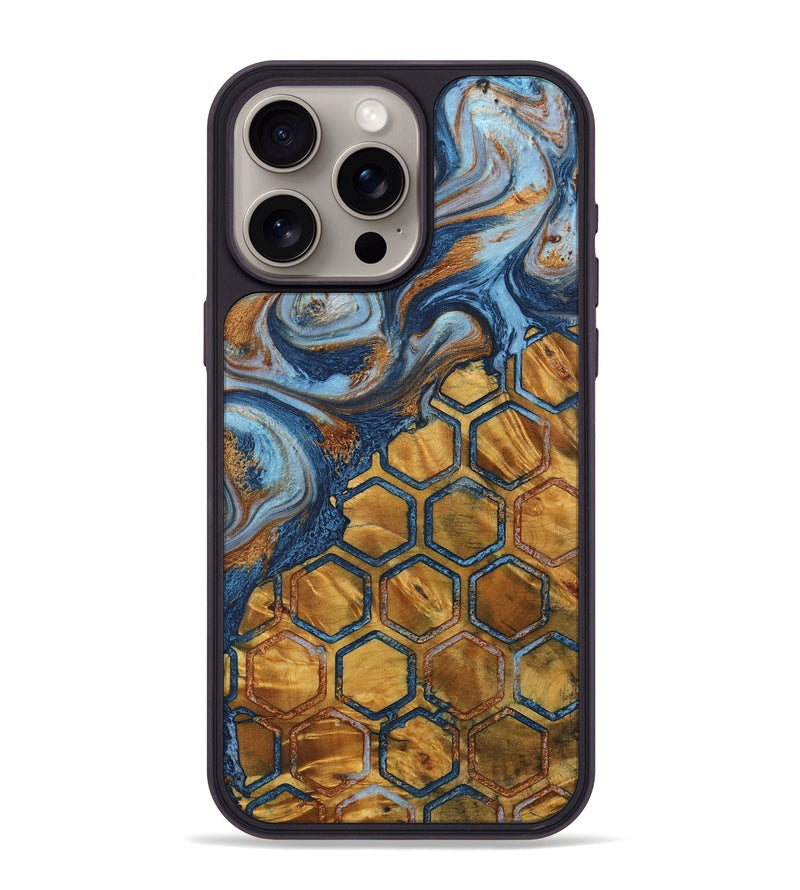 iPhone 15 Pro Max Wood+Resin Phone Case - Carolyn (Pattern, 711821)