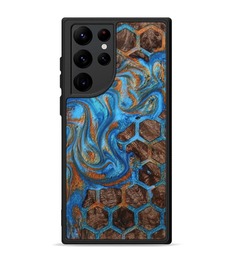 Galaxy S22 Ultra Wood+Resin Phone Case - Ericka (Pattern, 711835)