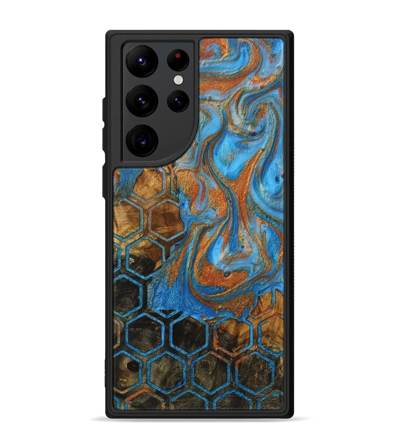 Galaxy S22 Ultra Wood+Resin Phone Case - Nadine (Pattern, 711836)