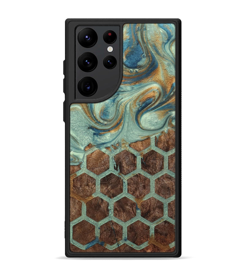 Galaxy S22 Ultra Wood+Resin Phone Case - Wilbert (Pattern, 711838)