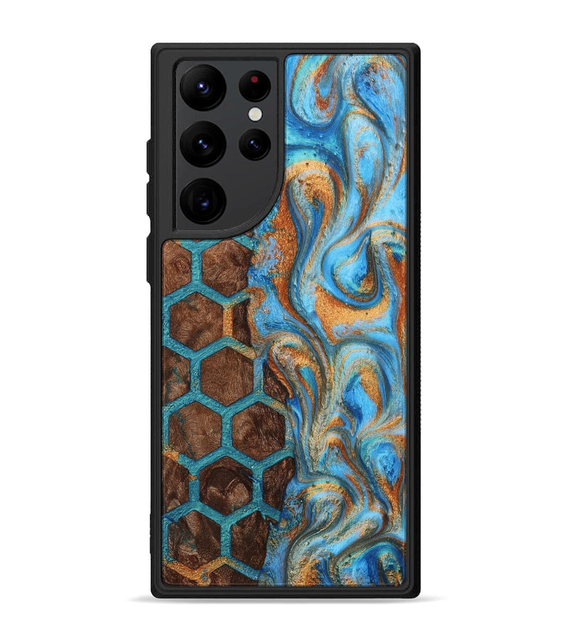 Galaxy S22 Ultra Wood+Resin Phone Case - Emery (Pattern, 711839)