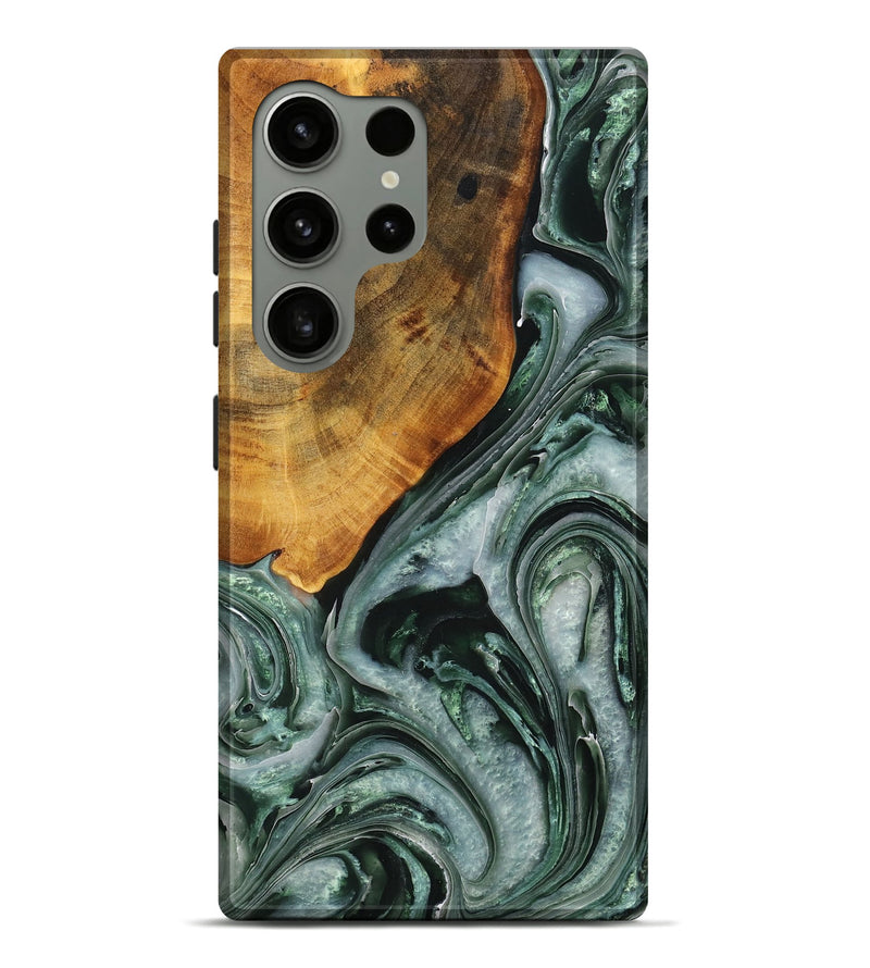 Galaxy S24 Ultra Wood+Resin Live Edge Phone Case - Wendy (Green, 711897)