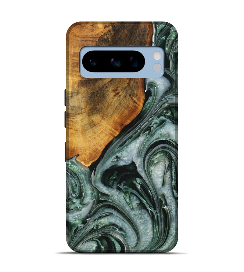 Pixel 8 Pro Wood+Resin Live Edge Phone Case - Wendy (Green, 711897)