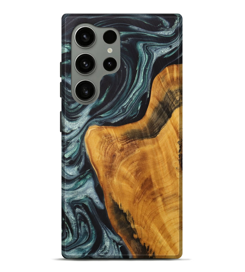 Galaxy S24 Ultra Wood+Resin Live Edge Phone Case - Olive (Green, 711901)