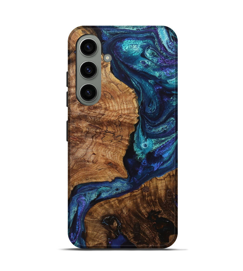 Galaxy S24 Wood+Resin Live Edge Phone Case - Glenda (Blue, 711916)