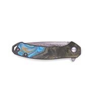 EDC Wood+Resin Pocket Knife - Ashlee (Teal & Gold, 711948)