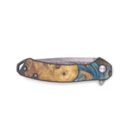 EDC Wood+Resin Pocket Knife - Perla (Teal & Gold, 711949)