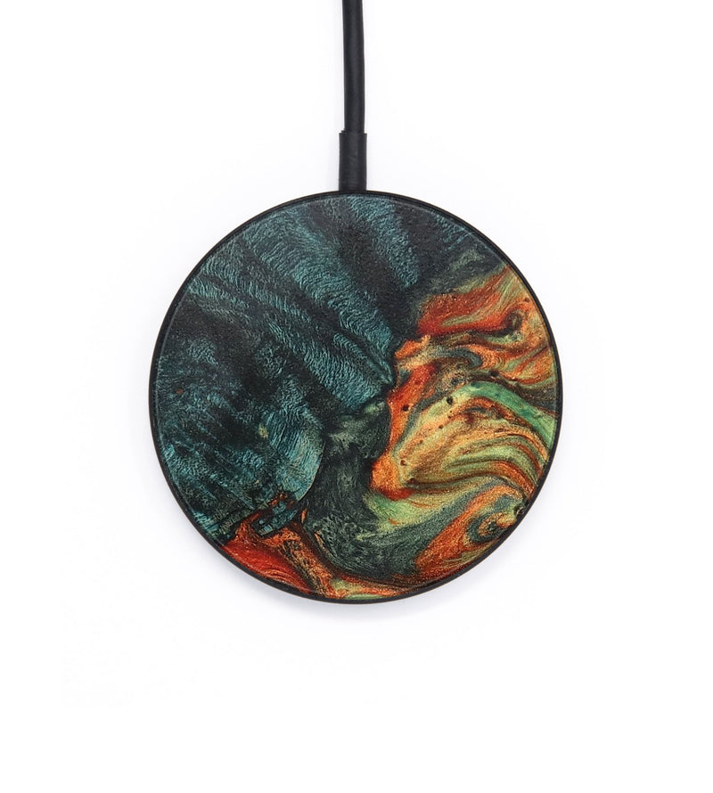 Circle Wood+Resin Wireless Charger - Becky (Green, 711982)
