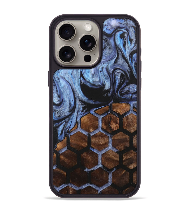 iPhone 15 Pro Max Wood+Resin Phone Case - Emilio (Pattern, 712029)