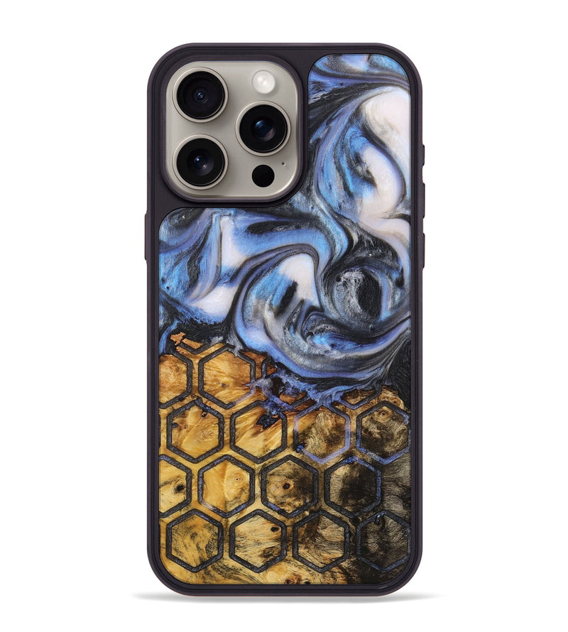 iPhone 15 Pro Max Wood+Resin Phone Case - Francisco (Pattern, 712032)