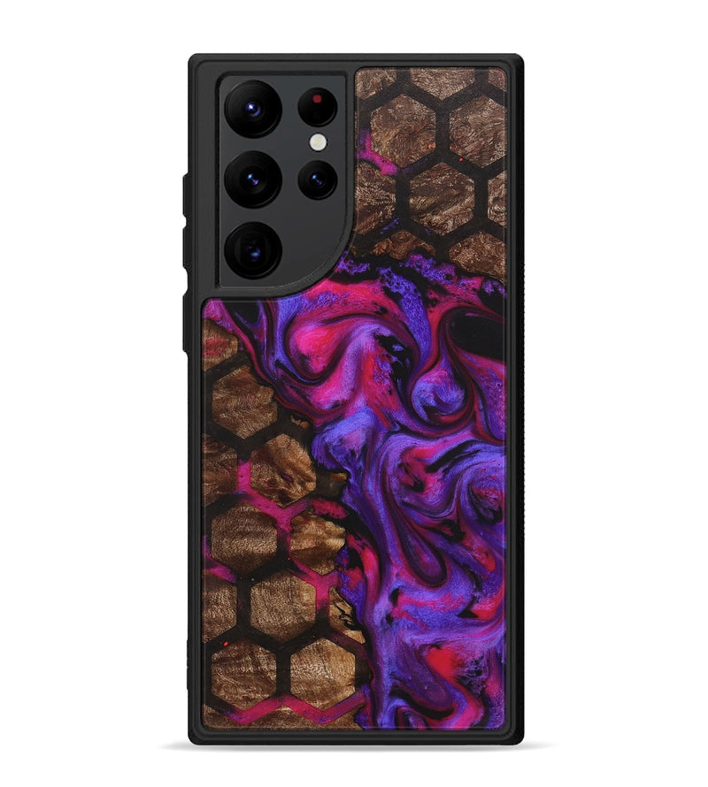 Galaxy S22 Ultra Wood+Resin Phone Case - Camila (Pattern, 712034)