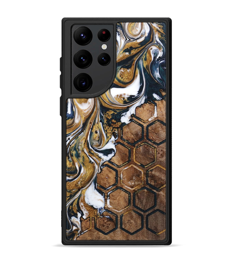 Galaxy S22 Ultra Wood+Resin Phone Case - Derrick (Pattern, 712037)