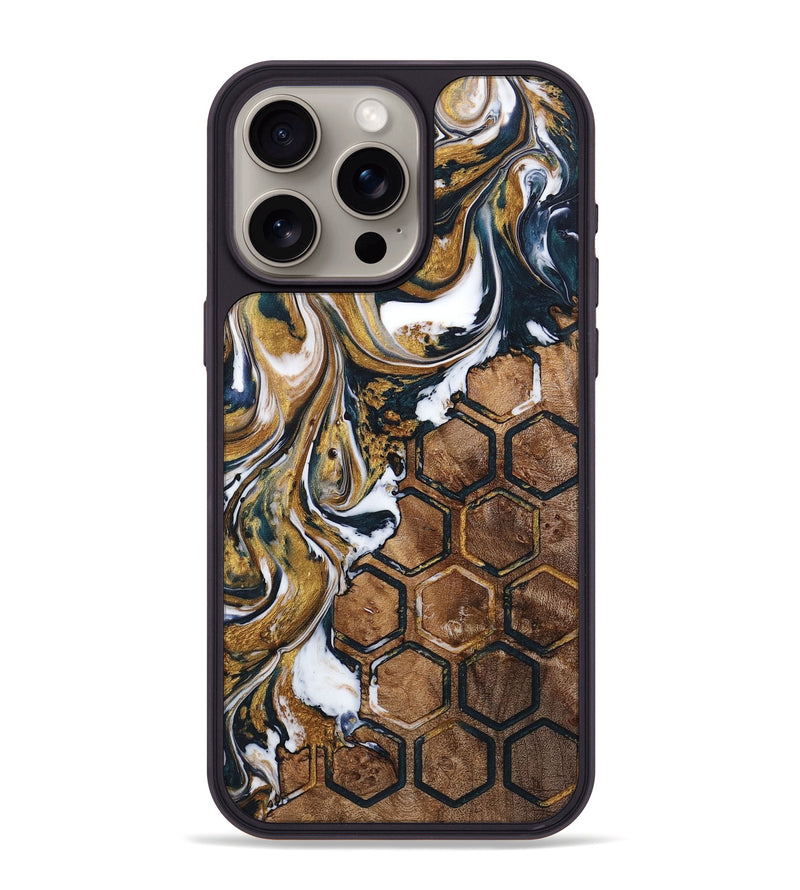 iPhone 15 Pro Max Wood+Resin Phone Case - Derrick (Pattern, 712037)