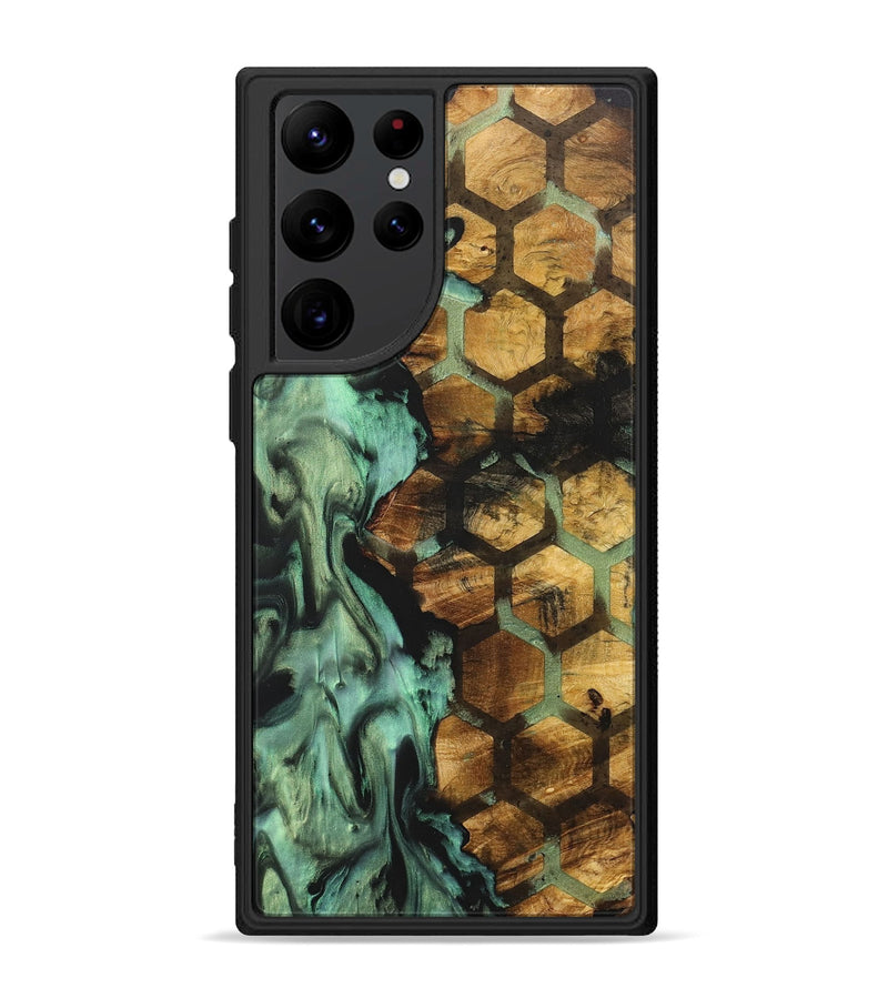 Galaxy S22 Ultra Wood+Resin Phone Case - Jayla (Pattern, 712038)