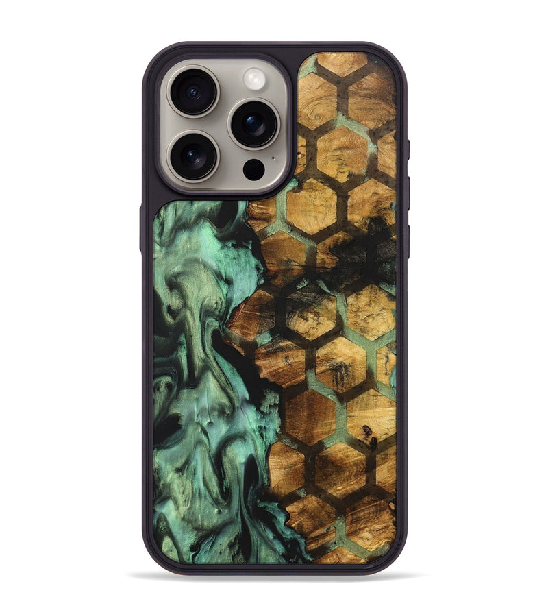 iPhone 15 Pro Max Wood+Resin Phone Case - Jayla (Pattern, 712038)