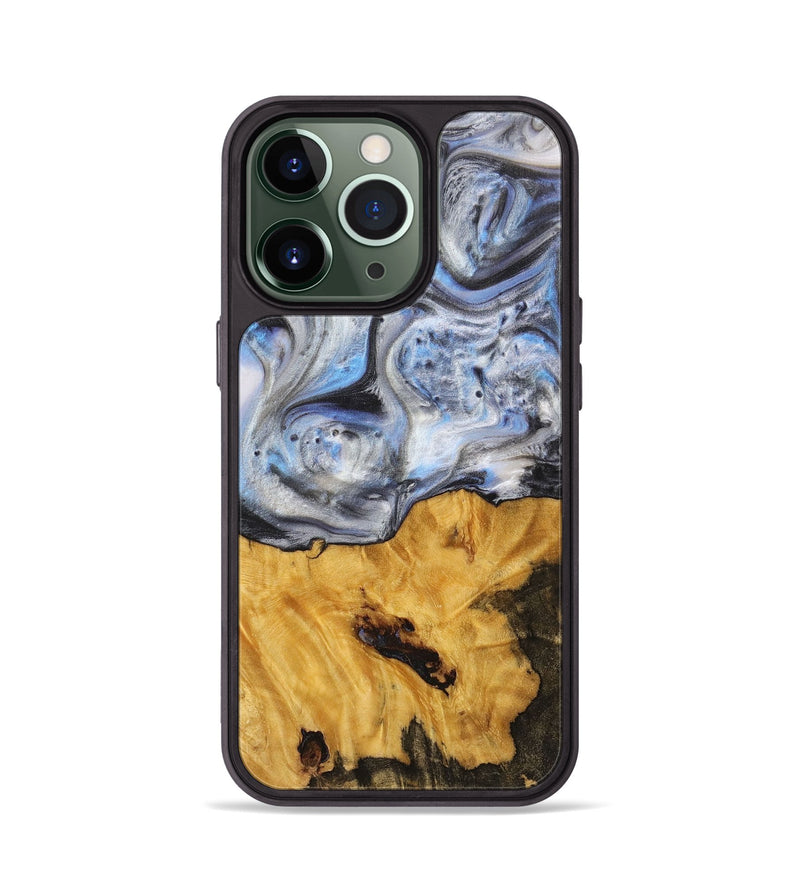 iPhone 13 Pro Wood+Resin Phone Case - Averie (Blue, 712052)