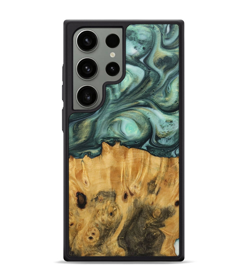 Galaxy S24 Ultra Wood+Resin Phone Case - Amari (Green, 712060)