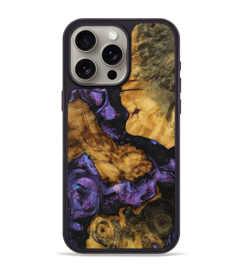 iPhone 15 Pro Max Wood+Resin Phone Case - Gerald (Mosaic, 712197)