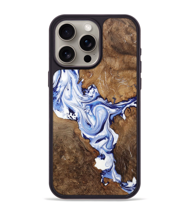 iPhone 15 Pro Max Wood+Resin Phone Case - Madilyn (Mosaic, 712198)