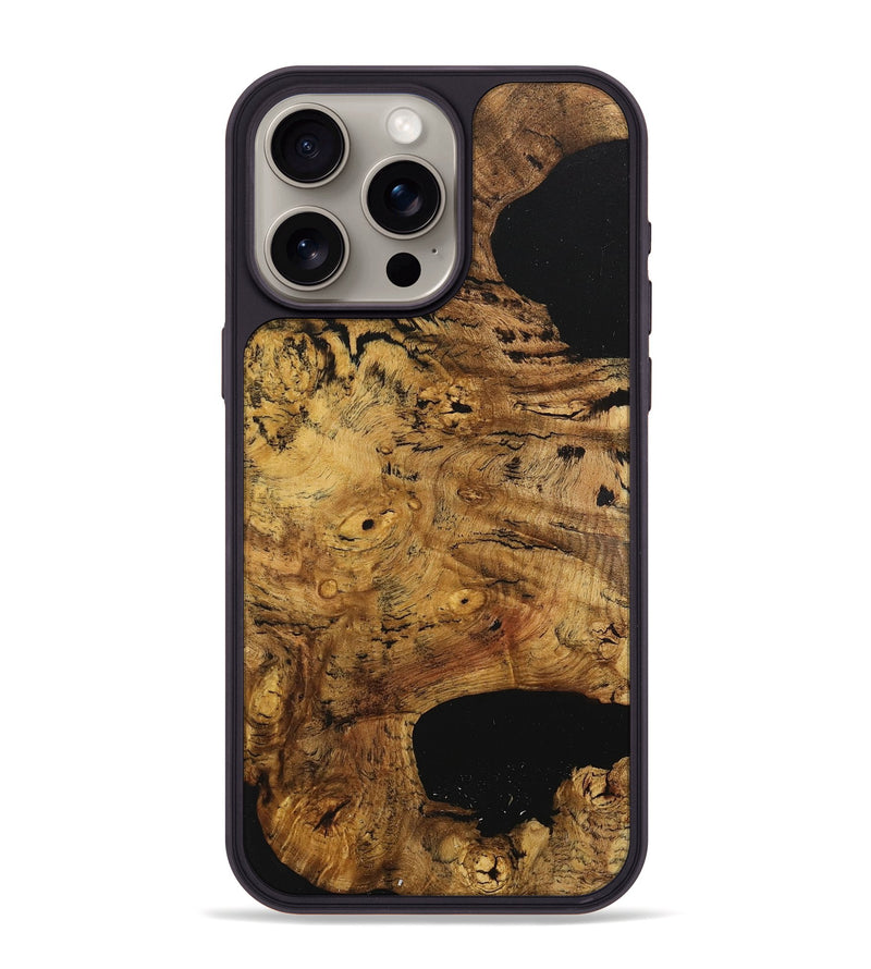 iPhone 15 Pro Max Wood+Resin Phone Case - Lauren (Wood Burl, 712228)