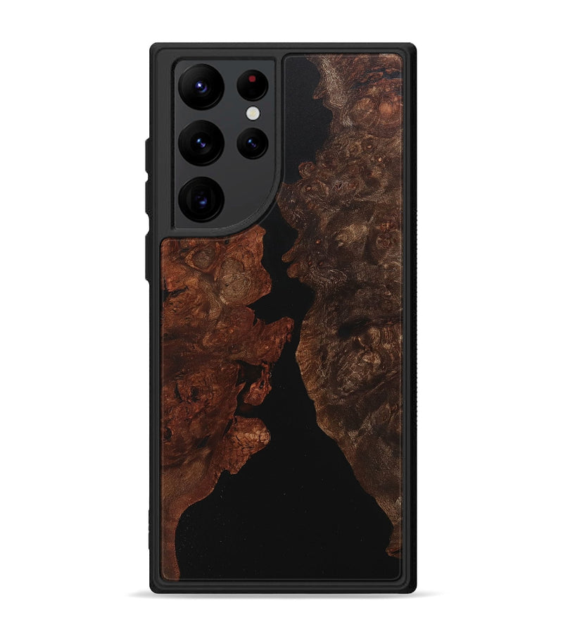 Galaxy S22 Ultra Wood+Resin Phone Case - Sherlyn (Pure Black, 712240)