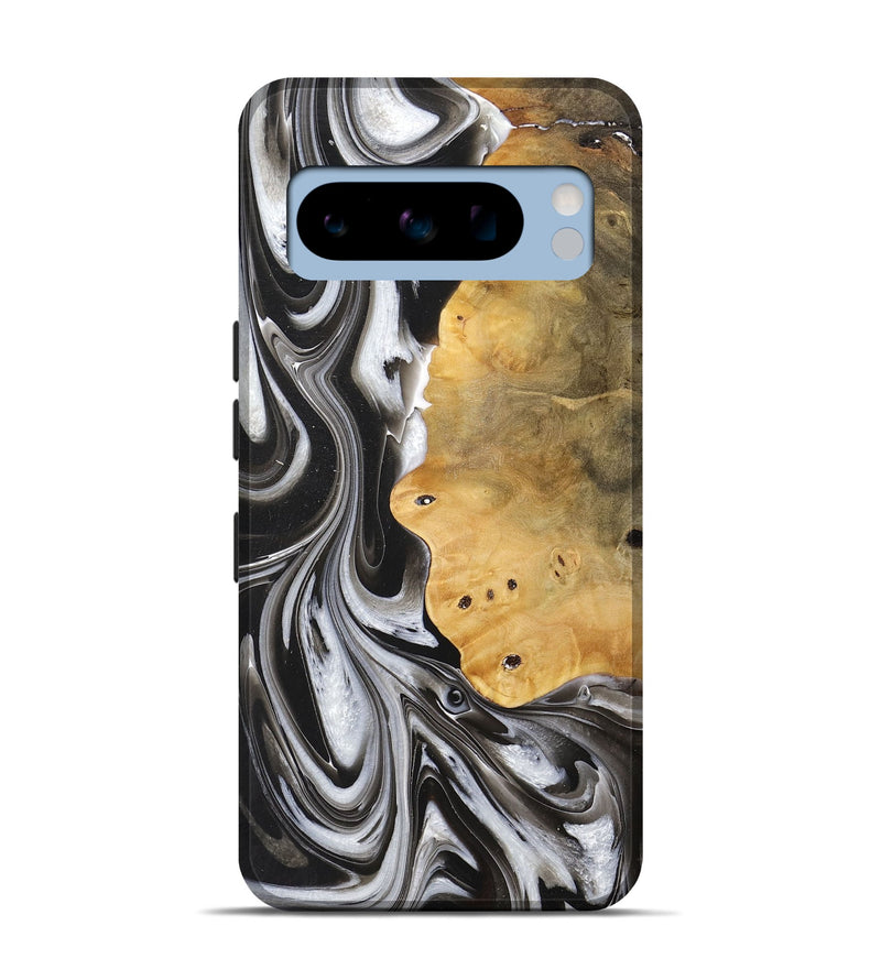 Pixel 8 Pro Wood+Resin Live Edge Phone Case - Lainey (Black & White, 712283)