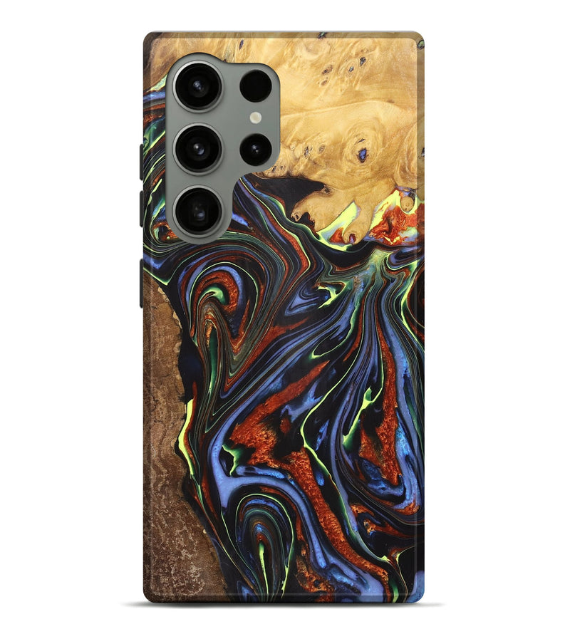 Galaxy S24 Ultra Wood+Resin Live Edge Phone Case - Danny (Blue, 712300)