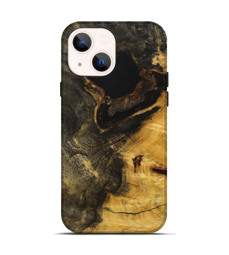 iPhone 13 Wood+Resin Live Edge Phone Case - Jazlyn (Pure Black, 712337)