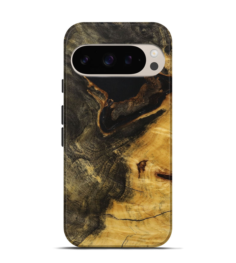 Pixel 9 Wood+Resin Live Edge Phone Case - Jazlyn (Pure Black, 712337)