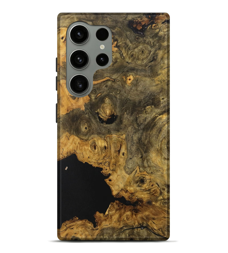 Galaxy S24 Ultra Wood+Resin Live Edge Phone Case - Sadie (Pure Black, 712338)