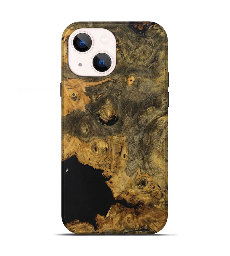 iPhone 13 Wood+Resin Live Edge Phone Case - Sadie (Pure Black, 712338)