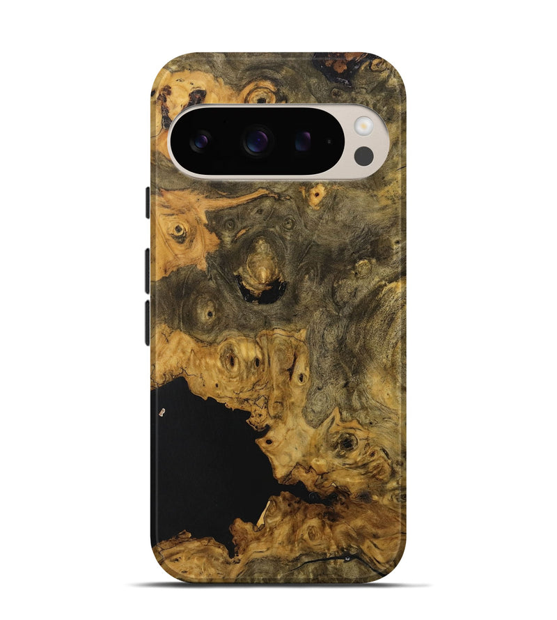 Pixel 9 Wood+Resin Live Edge Phone Case - Sadie (Pure Black, 712338)