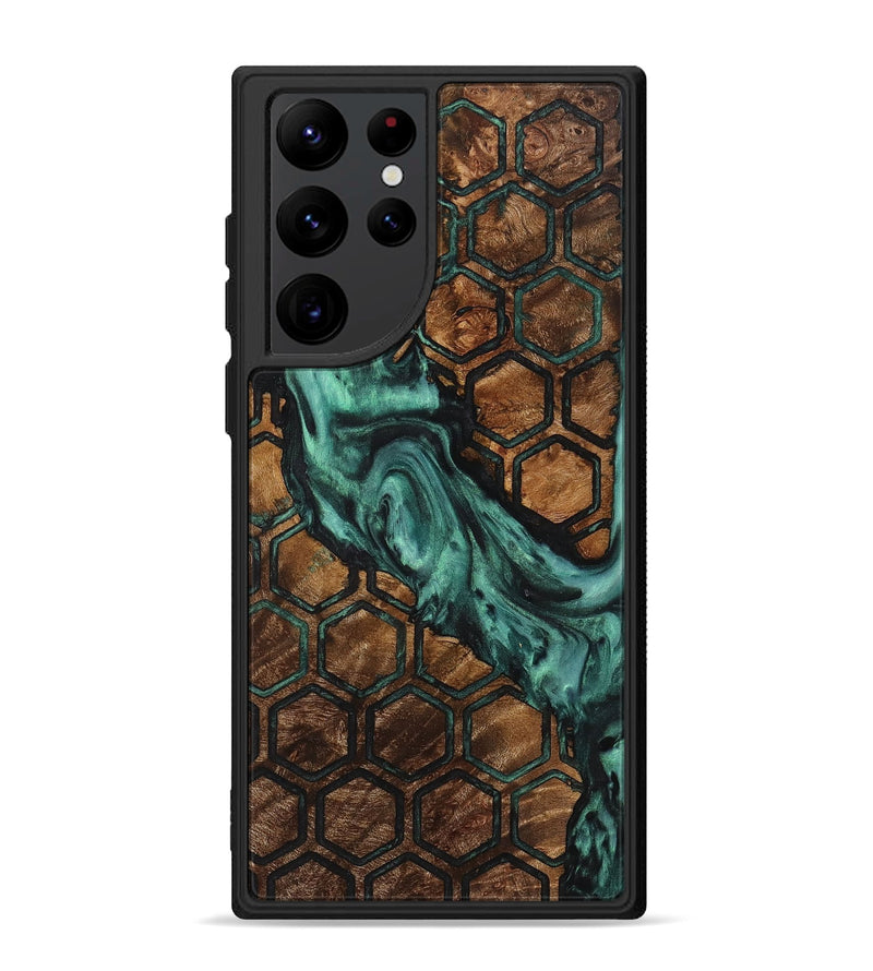 Galaxy S22 Ultra Wood+Resin Phone Case - Jaslene (Pattern, 712404)