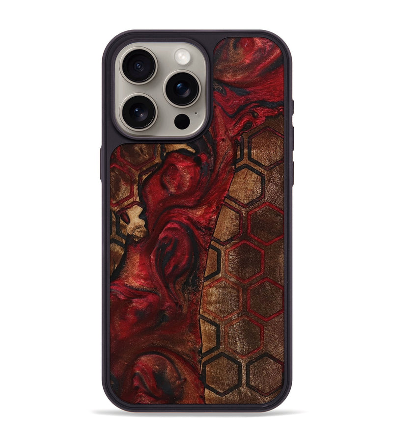 iPhone 15 Pro Max Wood+Resin Phone Case - Pedro (Pattern, 712405)