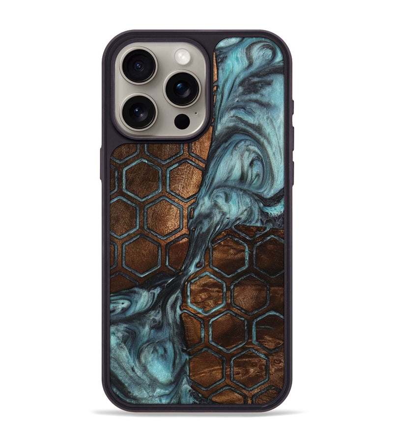 iPhone 15 Pro Max Wood+Resin Phone Case - Saul (Pattern, 712406)