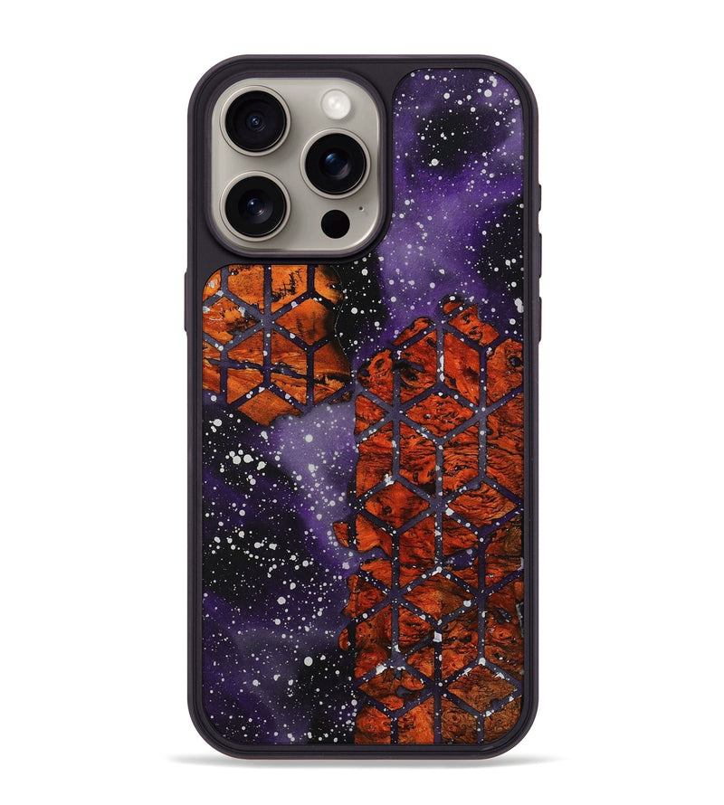 iPhone 15 Pro Max Wood+Resin Phone Case - Angela (Pattern, 712413)