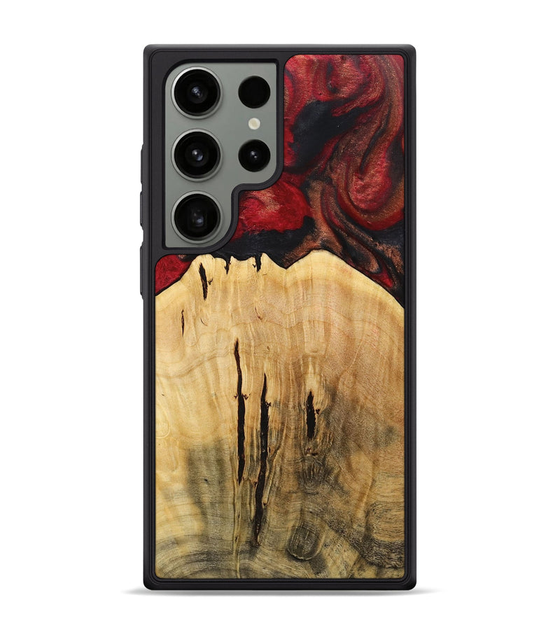 Galaxy S24 Ultra Wood+Resin Phone Case - Julie (Red, 712429)