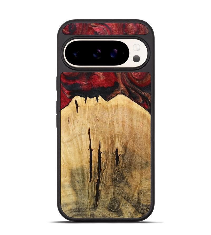 Pixel 9 Wood+Resin Phone Case - Julie (Red, 712429)