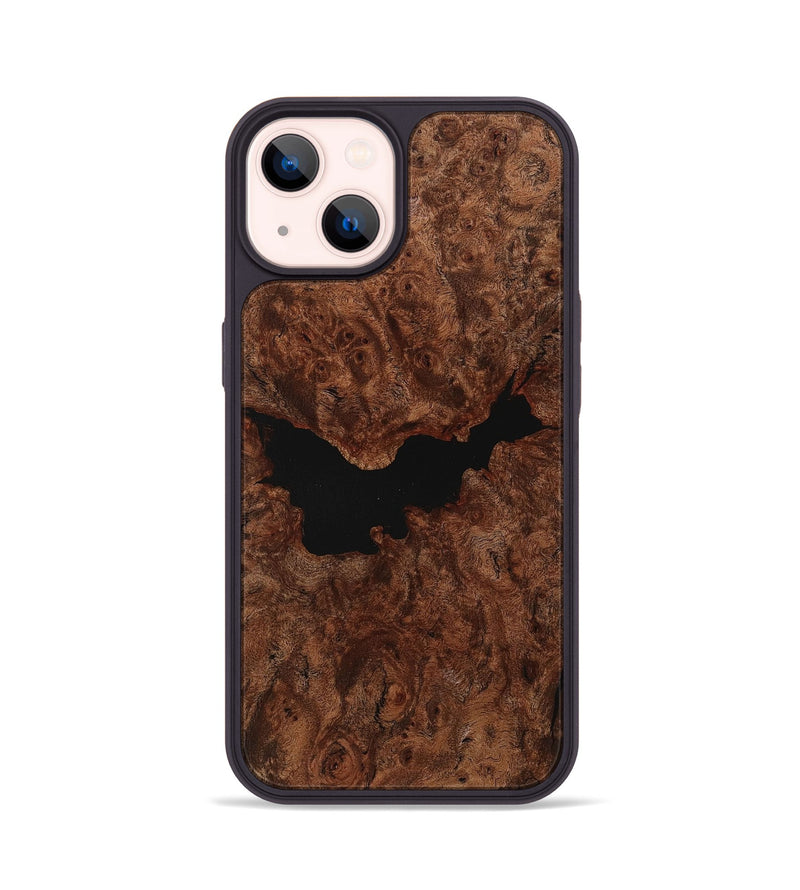 iPhone 14 Wood+Resin Phone Case - Romeo (Wood Burl, 712501)