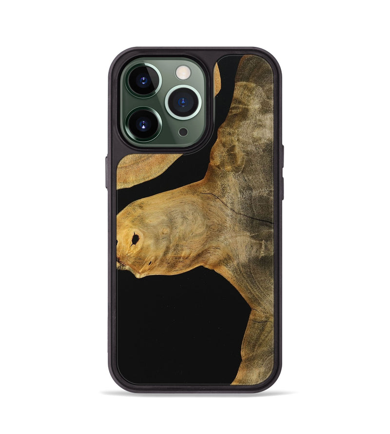 iPhone 13 Pro Wood+Resin Phone Case - Ivy (Pure Black, 712512)