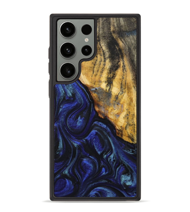 Galaxy S23 Ultra Wood+Resin Phone Case - Willard (Blue, 712529)