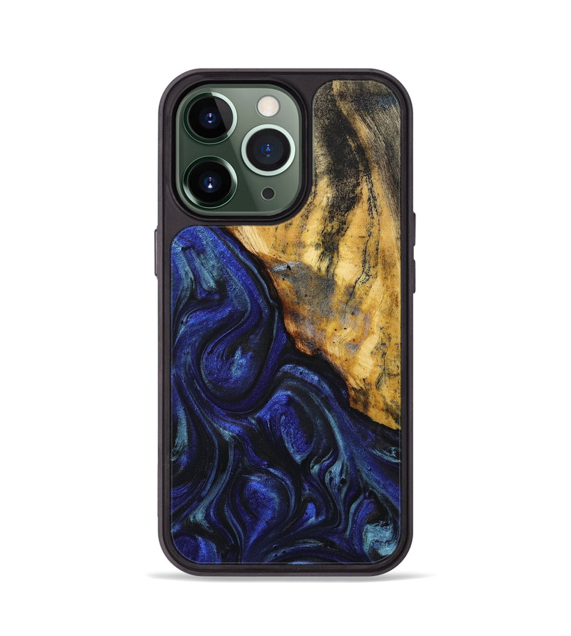 iPhone 13 Pro Wood+Resin Phone Case - Willard (Blue, 712529)