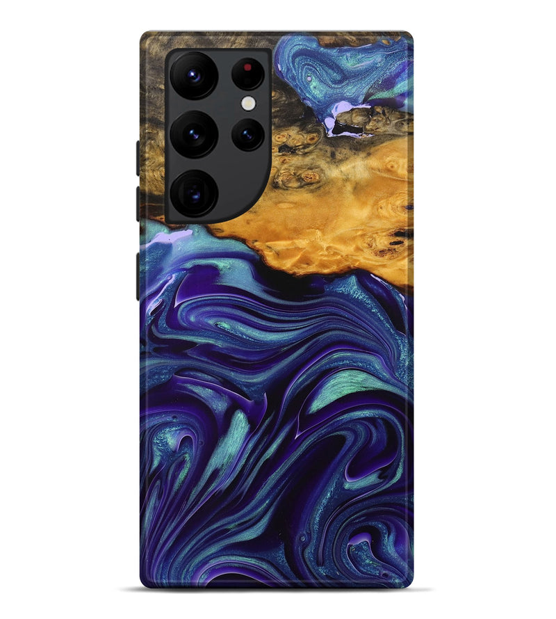 Galaxy S22 Ultra Wood+Resin Live Edge Phone Case - Morgan (Purple, 712572)