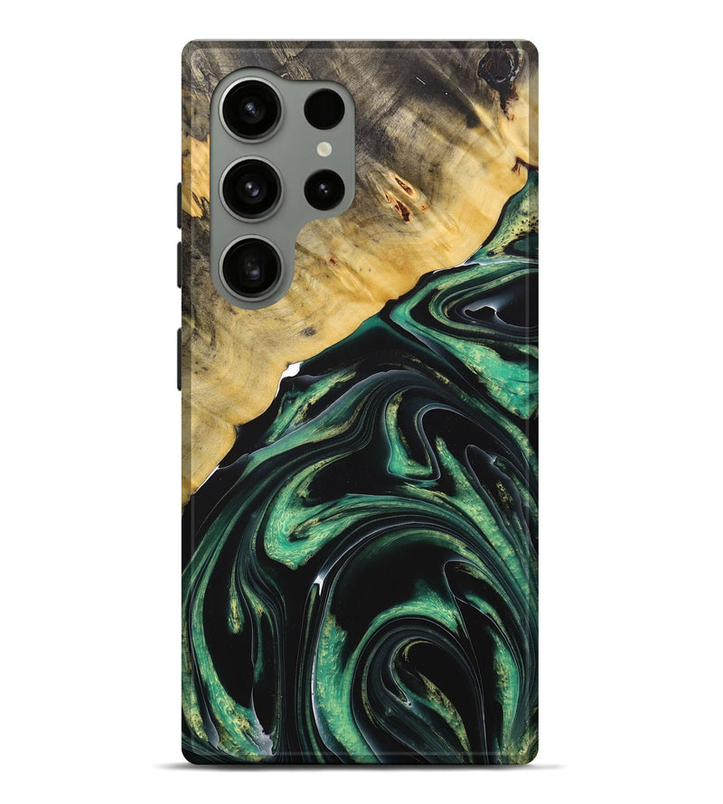 Galaxy S24 Ultra Wood+Resin Live Edge Phone Case - Kenny (Green, 712576)