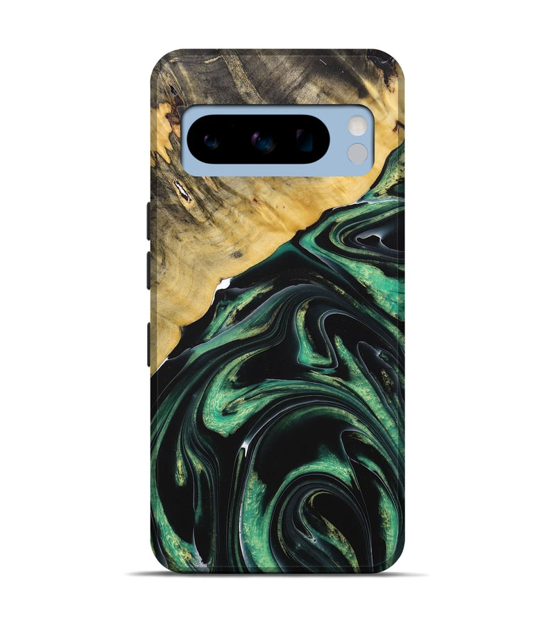 Pixel 8 Pro Wood+Resin Live Edge Phone Case - Kenny (Green, 712576)